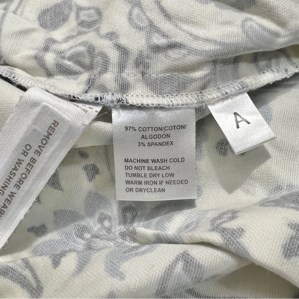 SOLD- Ann Taylor LOFT Skirt White Blue Floral Pleated A Line Classic Stretch - Picture 8 of 10